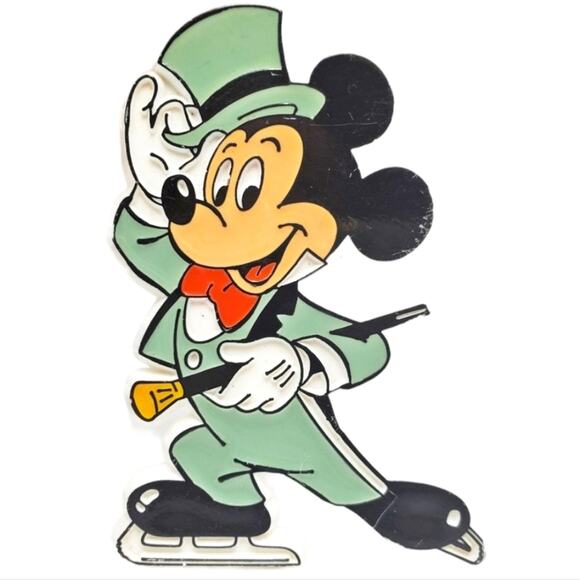 Rare Disney Great Ice Odysseys VTG Plastic Mickey Mouse Pin